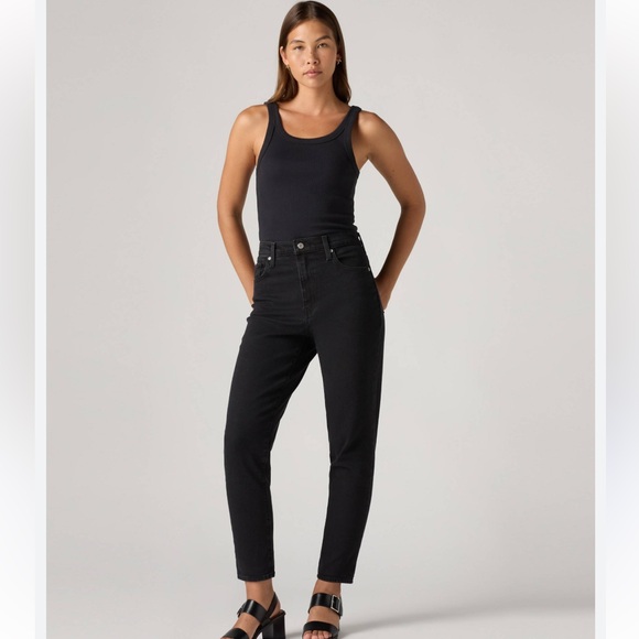 LEVI’S  High-Waisted Mom Denim Jeans In Black
Women’s Size 28X29 - Picture 1 of 11